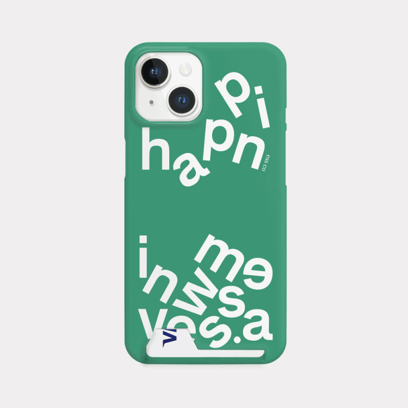 wave of happiness lettering design [card storage phone case]