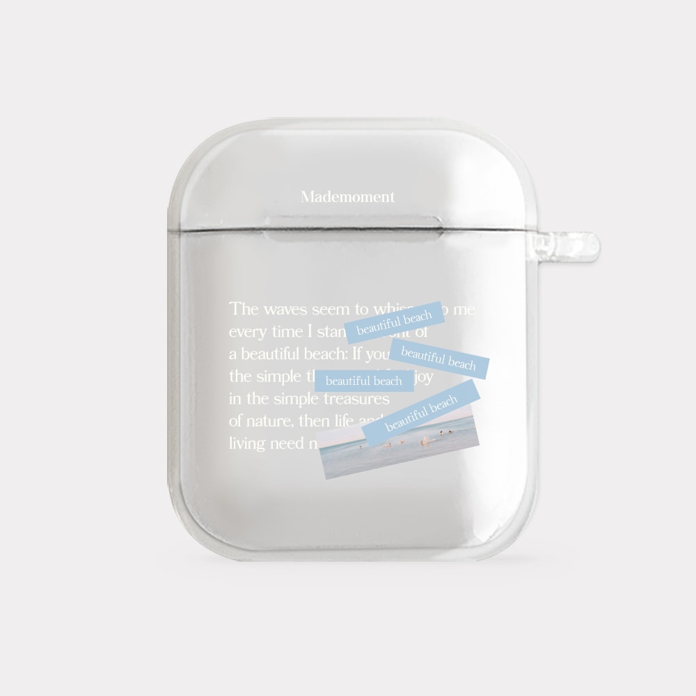 whisper wave design [clear airpods case series]