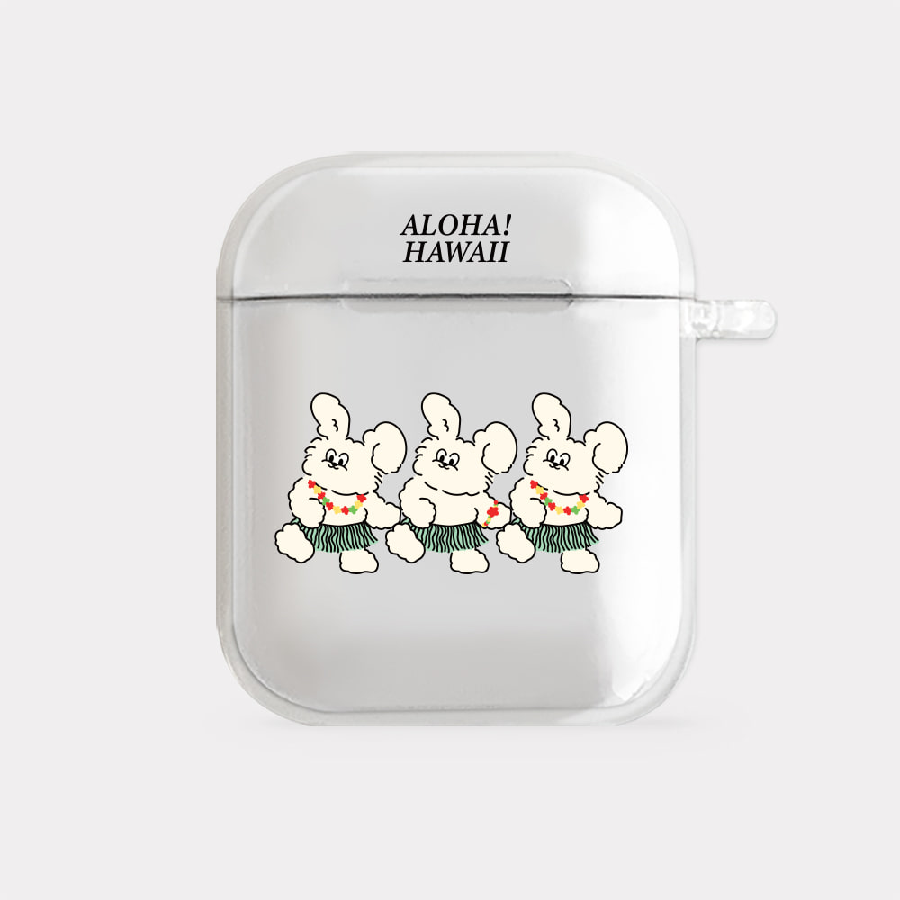 aloha butty design [clear airpods case series]