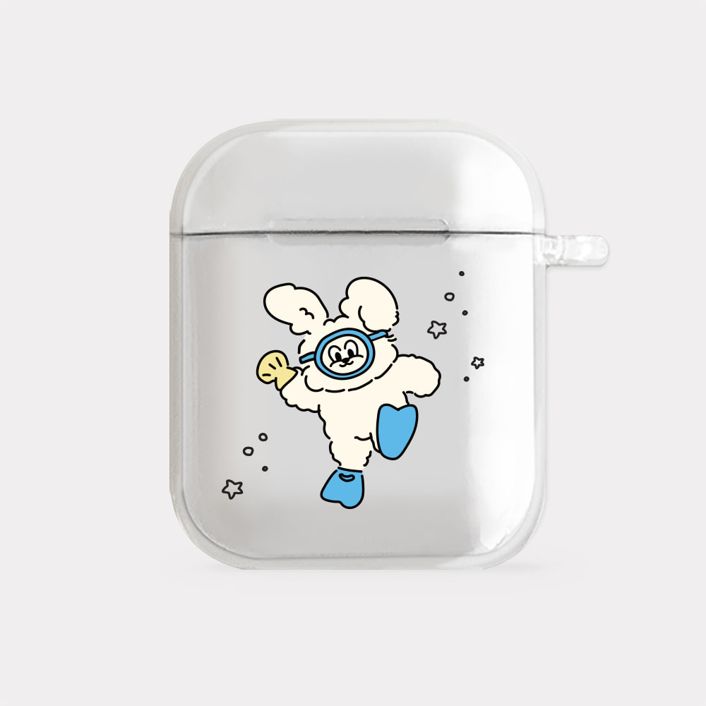 best diver butty design [clear airpods case series]