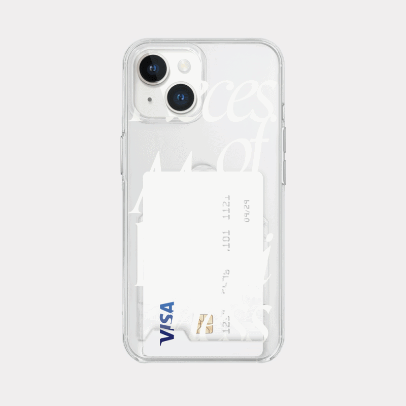 pieces of lettering design [clear hard storage phone case]