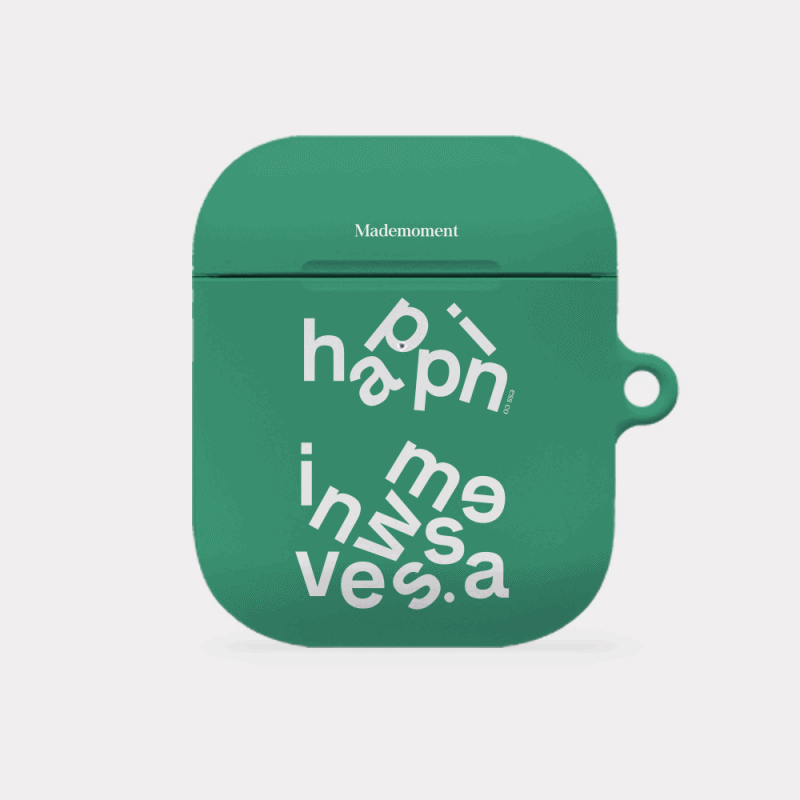 wave of happiness lettering design [hard airpods case series]
