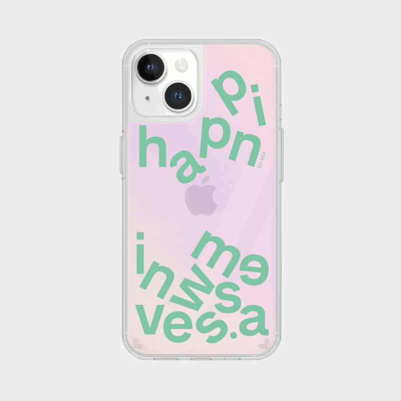wave of happiness lettering design [glossy mirror phone case]