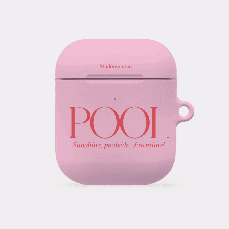 poolside lettering design [hard airpods case series]