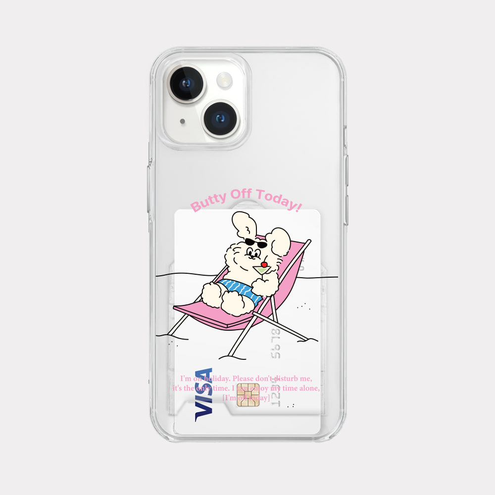 off today butty design [clear hard storage phone case]