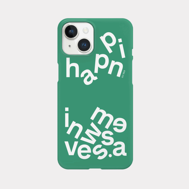 wave of happiness lettering design [hard phone case]
