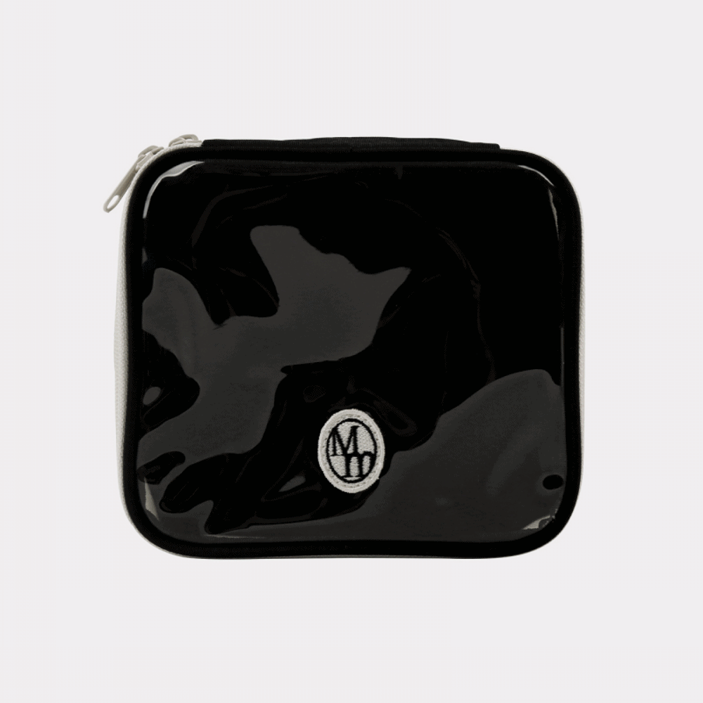 holiday black pvc travel pouch
