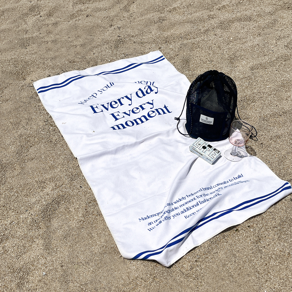 daily blue beach towel