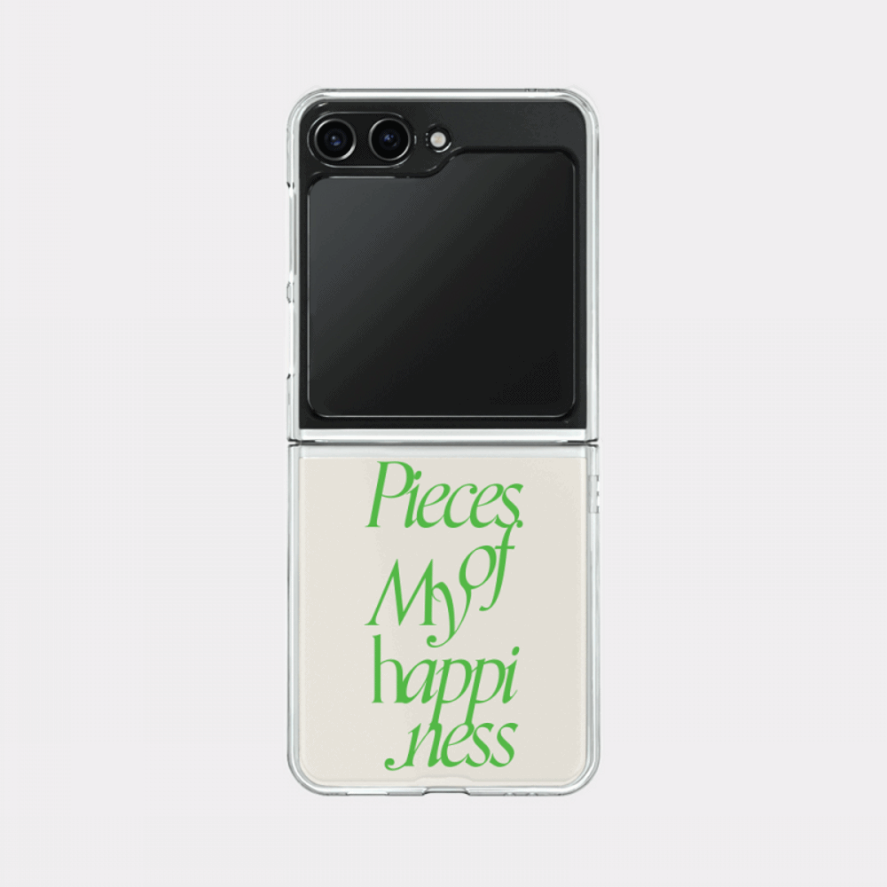 pieces of lettering design [zflip clear hard phone case]
