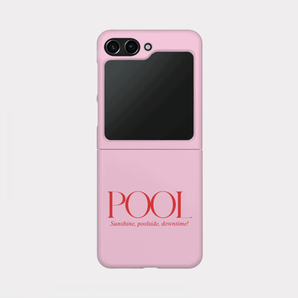 poolside lettering design [zflip hard phone case]