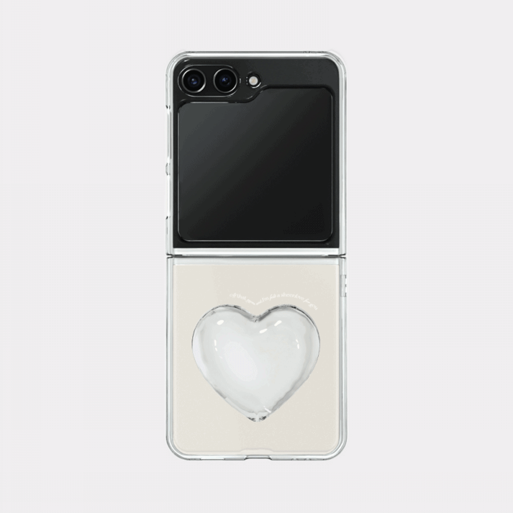 pure love design [zflip clear hard phone case]