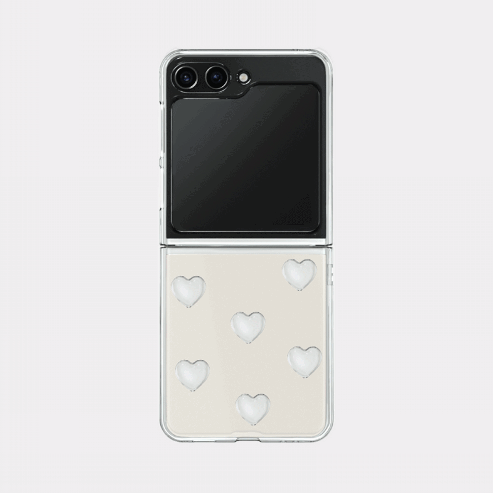 pure love pattern design [zflip clear hard phone case]