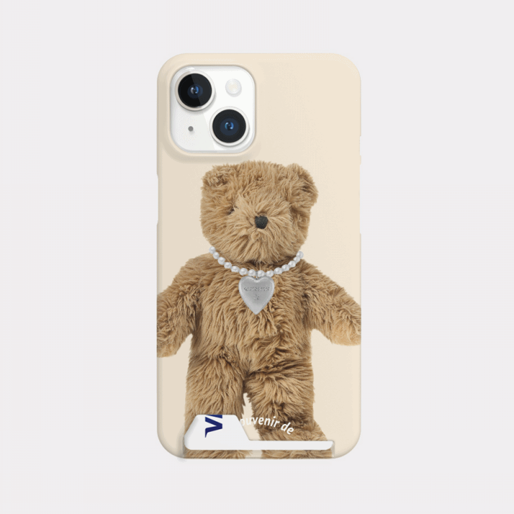 teddy souvenir pendant design [card storage phone case]