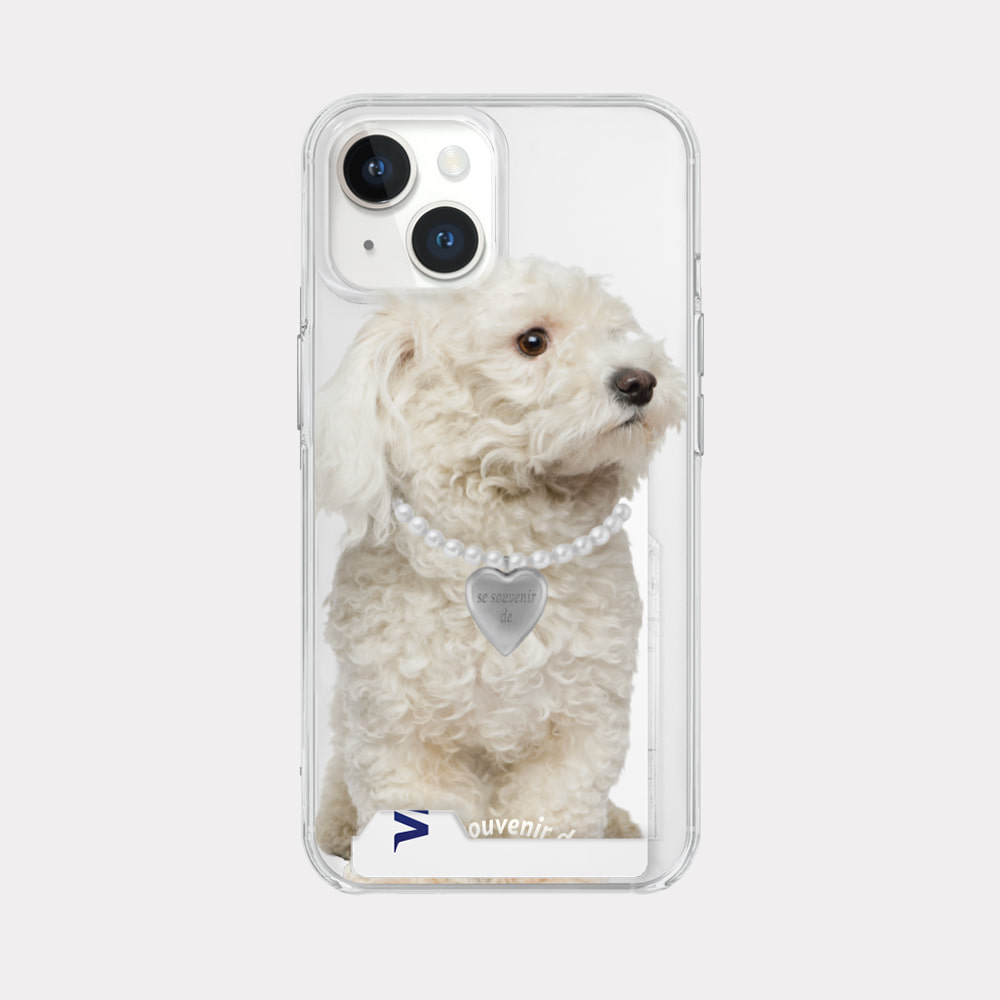 puppy souvenir pendant design [clear hard storage phone case]