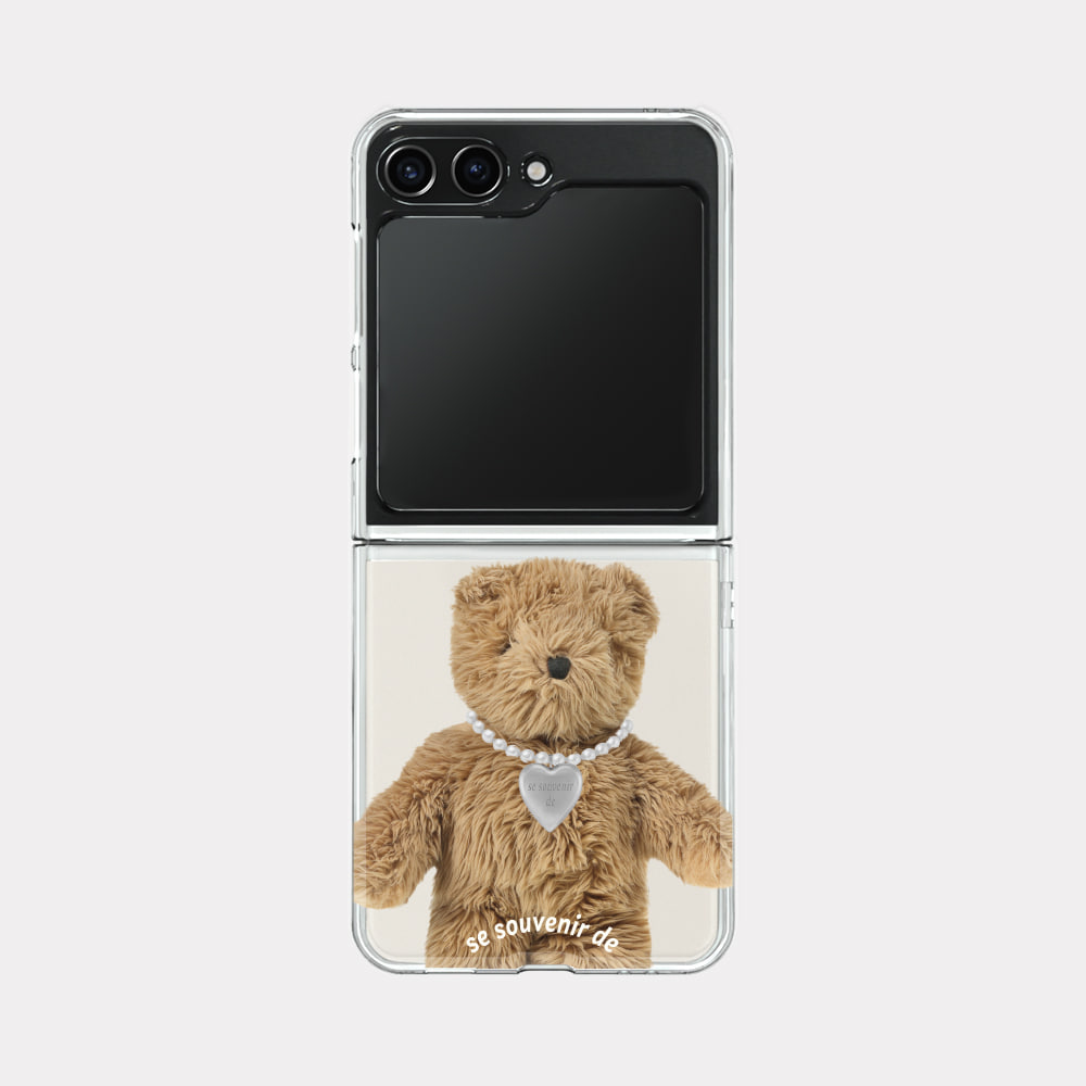 teddy souvenir pendant design [zflip clear hard phone case]