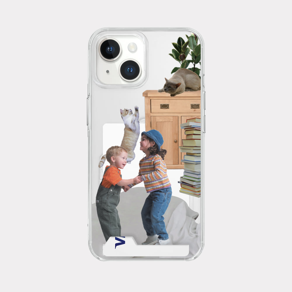 joyful day design [clear hard storage phone case]