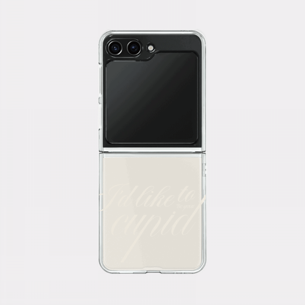 your cupid lettering design [zflip clear hard phone case]