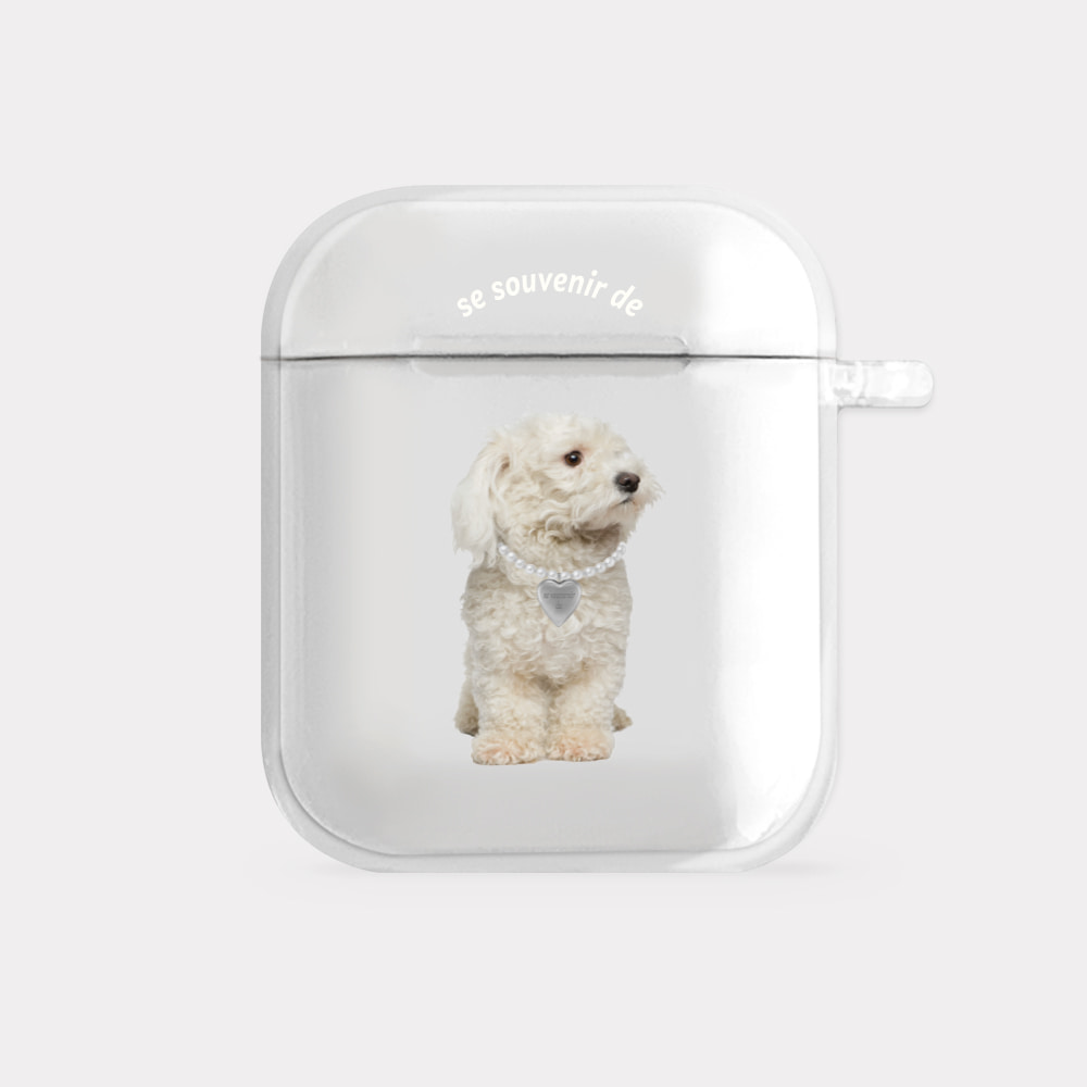 puppy souvenir pendant design [clear airpods case series]