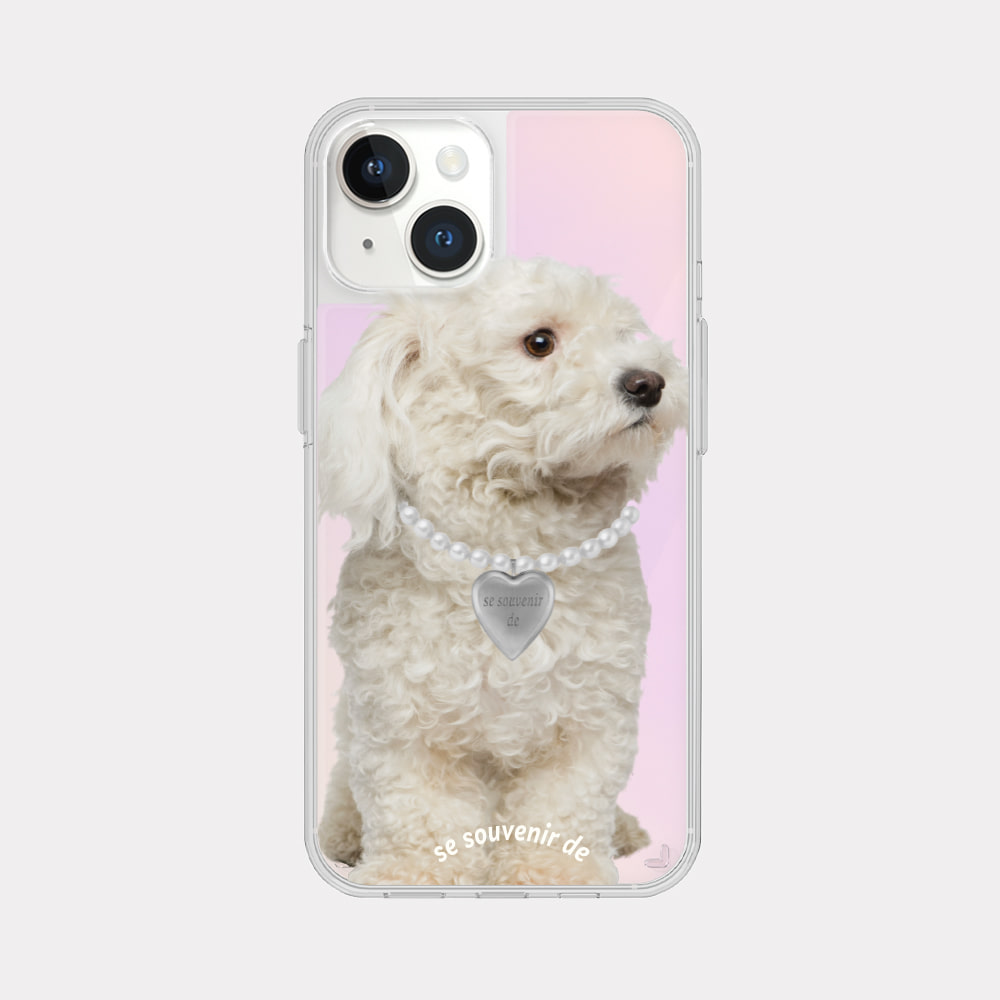 puppy souvenir pendant design [glossy mirror phone case]