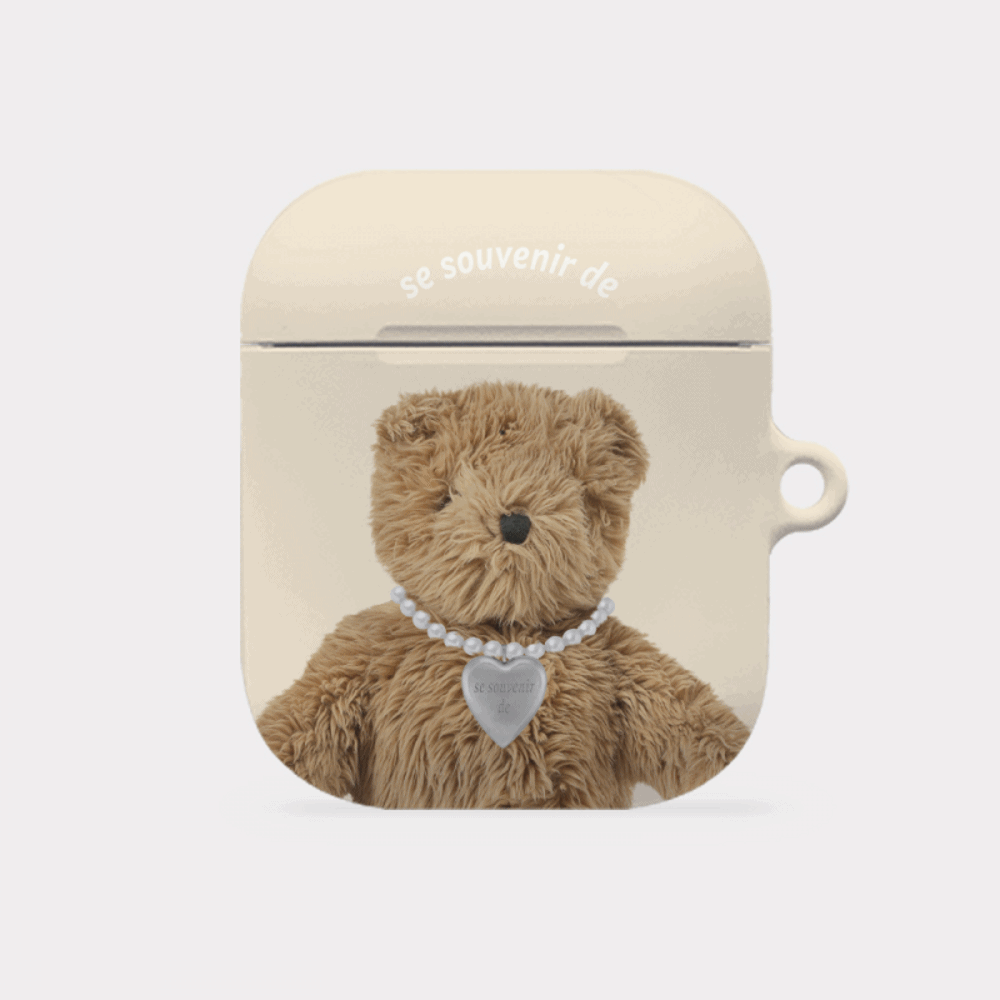 teddy souvenir pendant design [hard airpods case series]