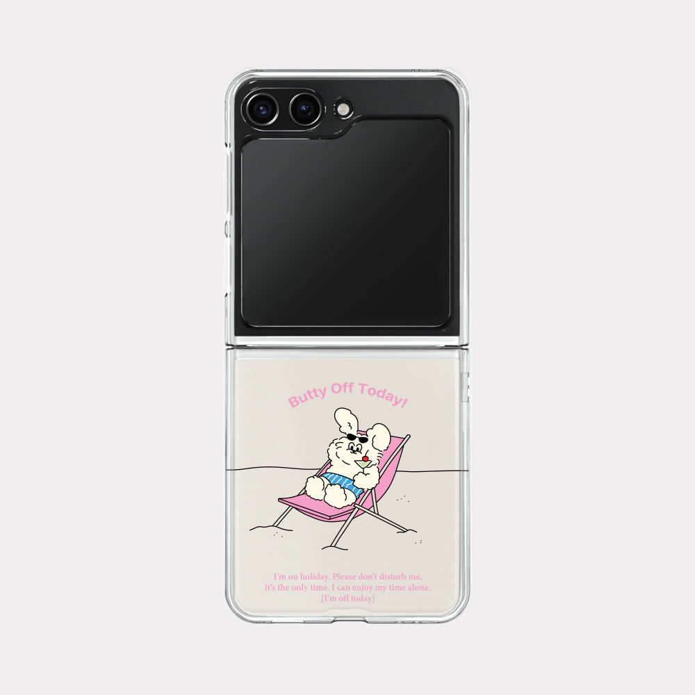 off today butty design [zflip clear hard phone case]