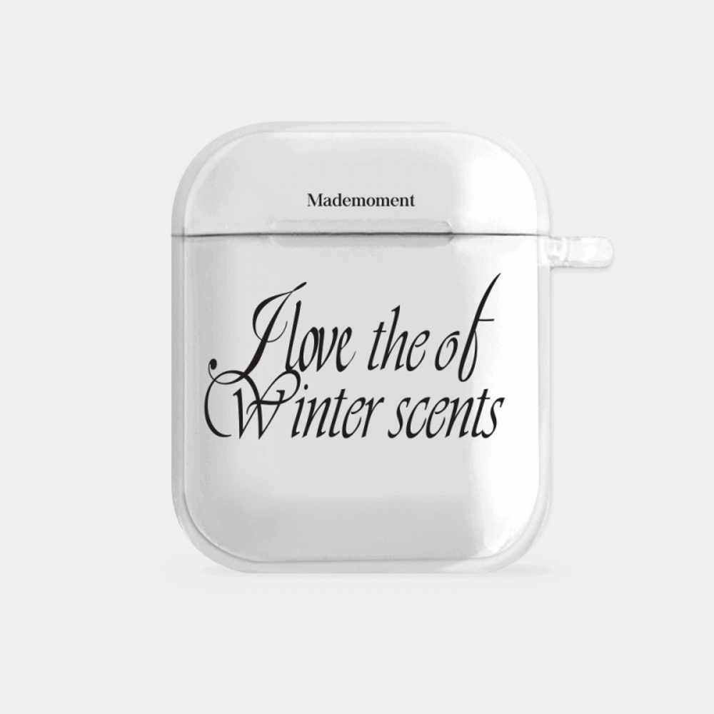 love the scents lettering design [clear airpods case series]