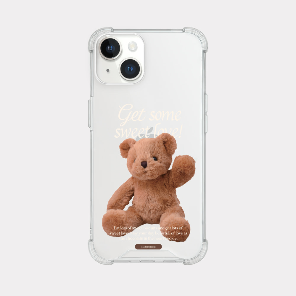 sweet some teddy design [tank clear hard phone case]