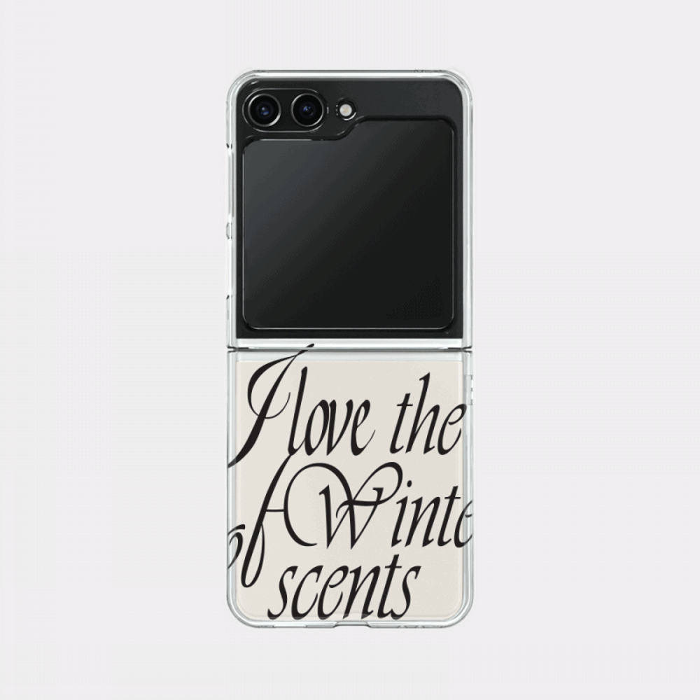 love the scents lettering design [zflip clear hard phone case]