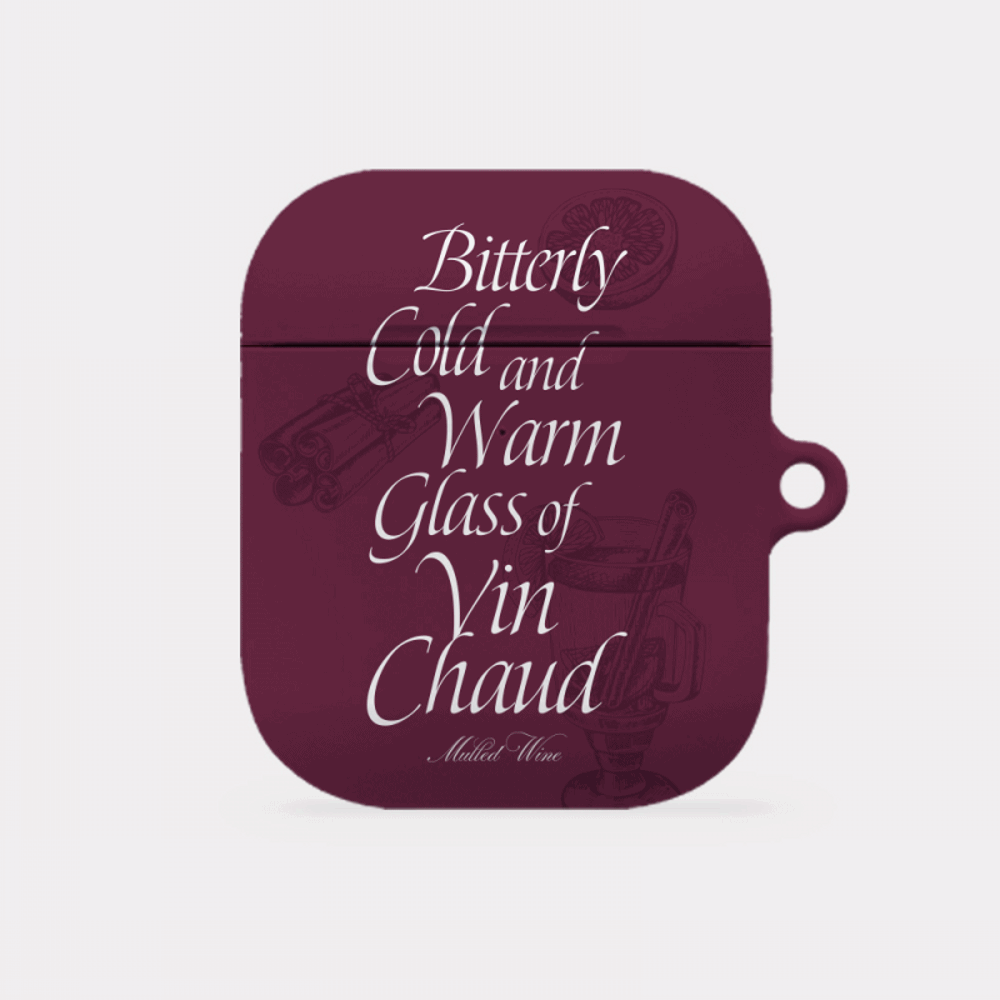 glass of vin chaud design [hard airpods case series]