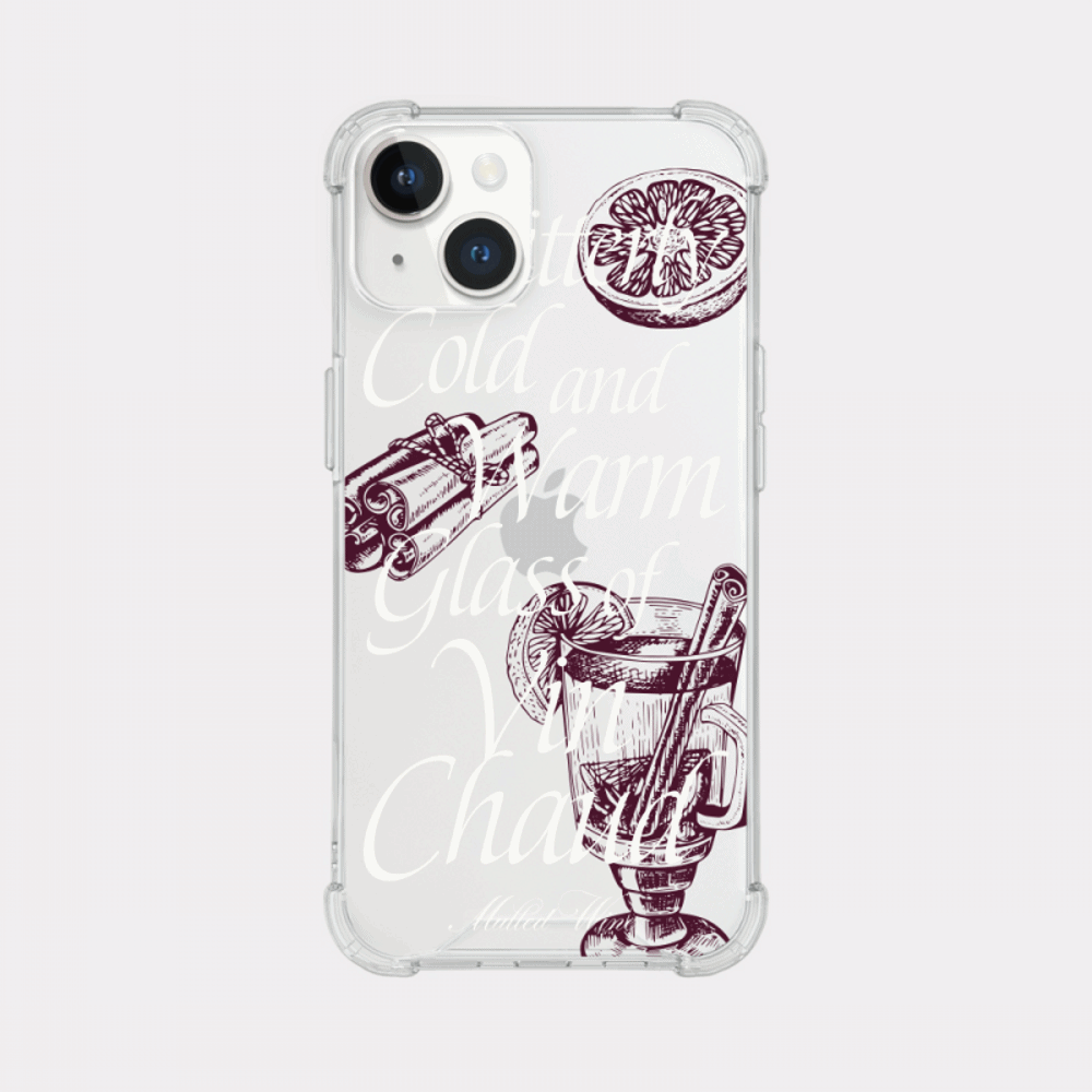 glass of vin chaud design [tank clear hard phone case]