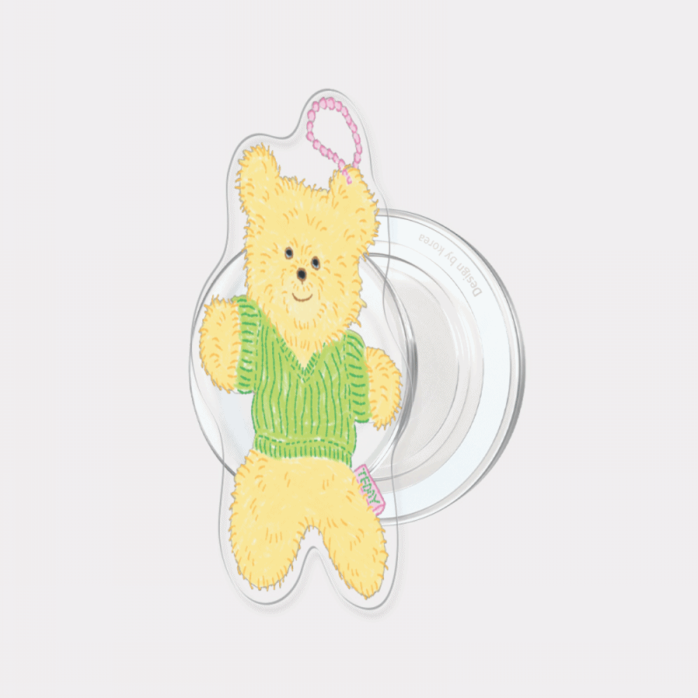 knit bear keyring design [Magsafe acrylic tok]