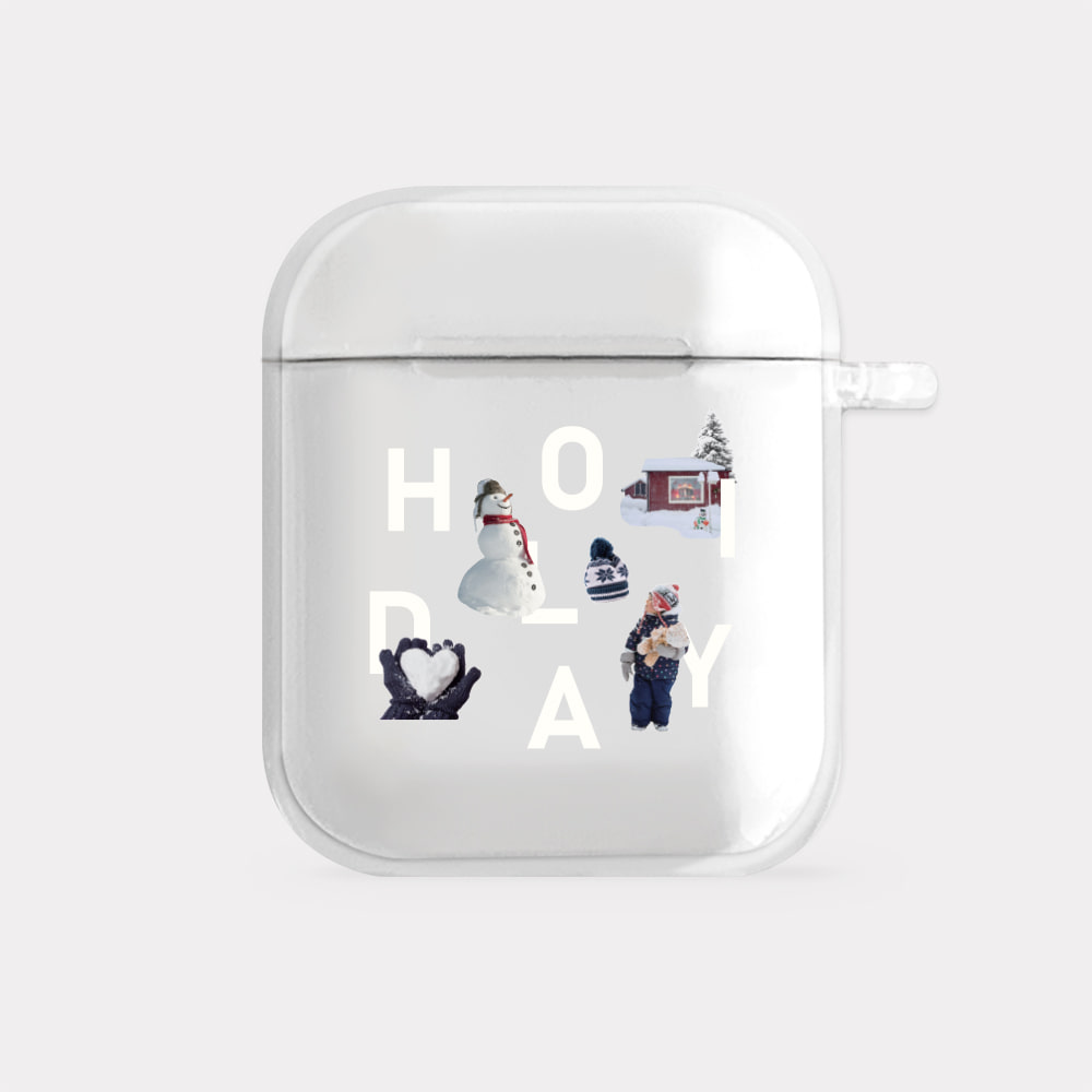snowing play design [clear airpods case series]