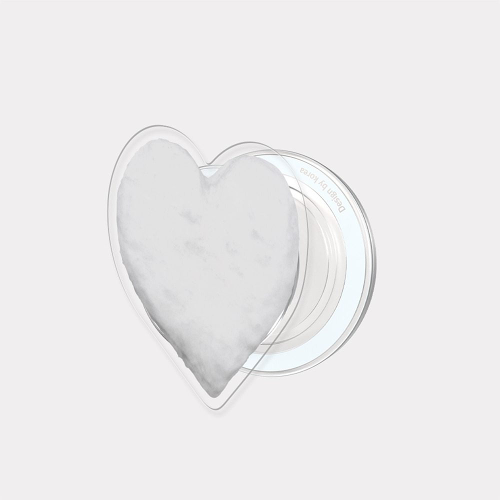fluffy heart snow design [Magsafe acrylic tok]