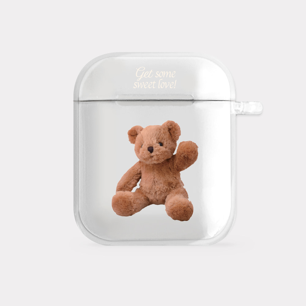 sweet some teddy design [clear airpods case series]