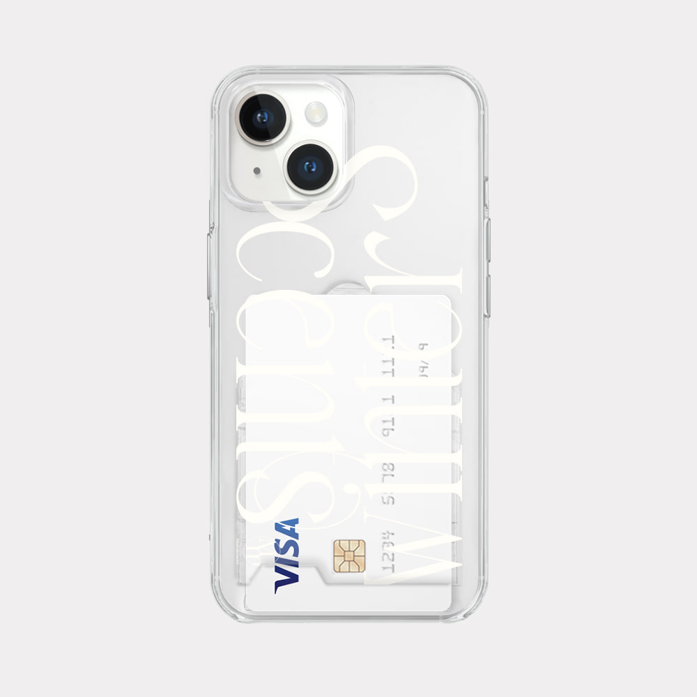 scents of winter design [clear card storage phone case]