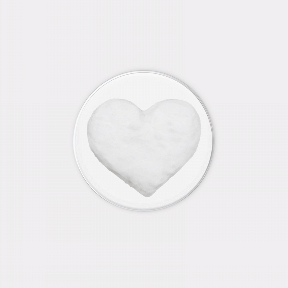 fluffy heart snow design [made tok]