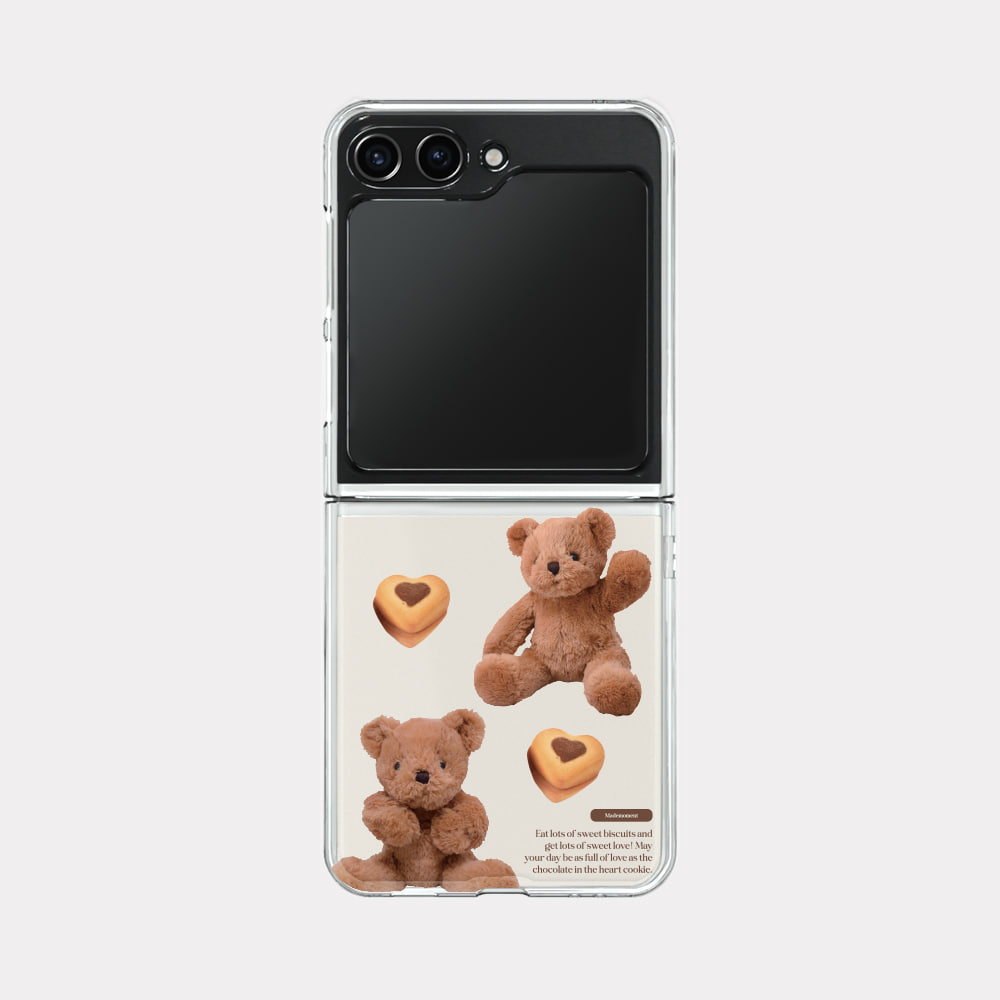 pattern sweet some teddy design [zflip clear hard phone case]