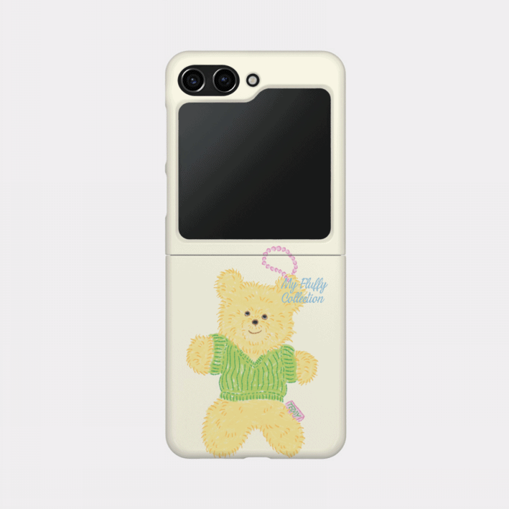 big knit bear design [zflip hard phone case]