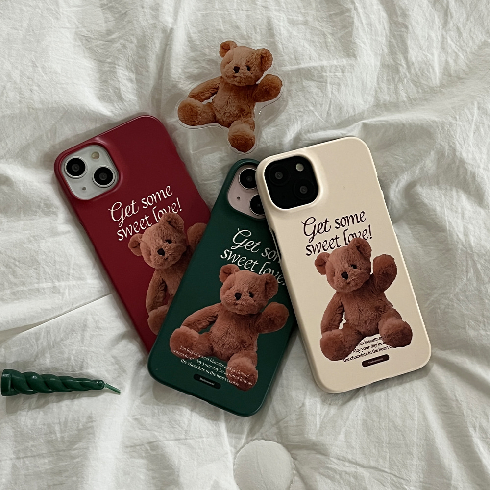 sweet some teddy design [hard phone case]