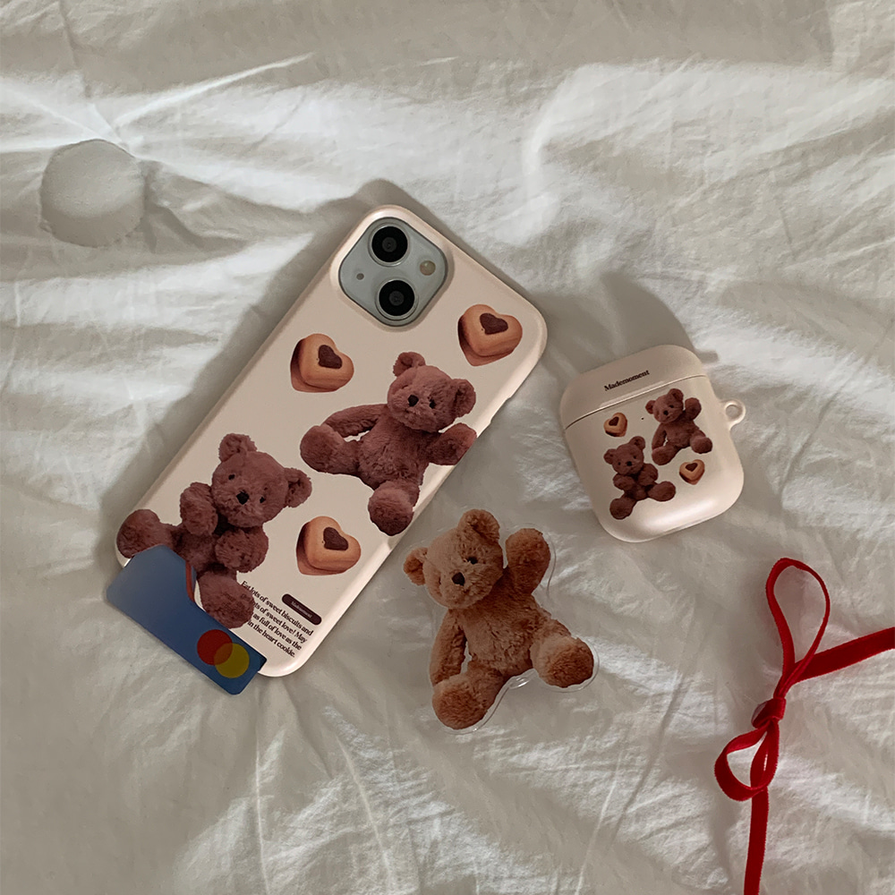 pattern sweet some teddy design [card storage phone case]