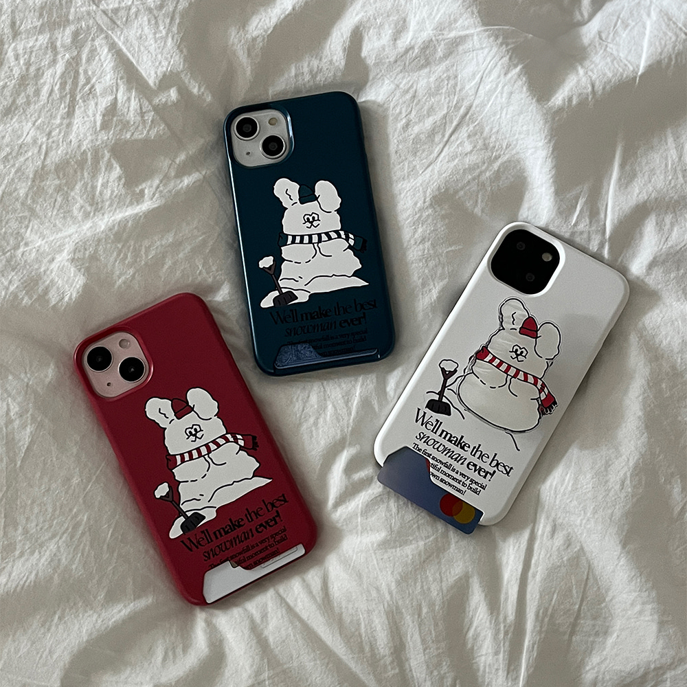 build snowman butty design [card storage phone case]
