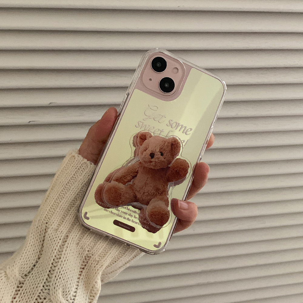 sweet some teddy design [glossy mirror phone case]