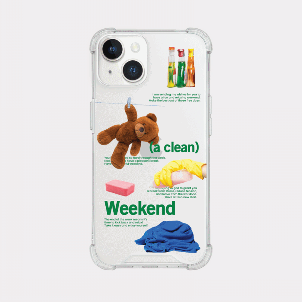 happy weekend design [tank clear hard phone case]