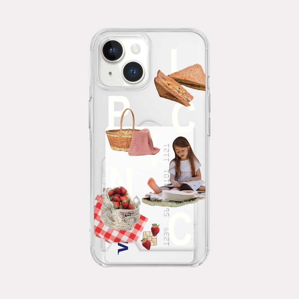 picnic play design [clear card storage phone case]