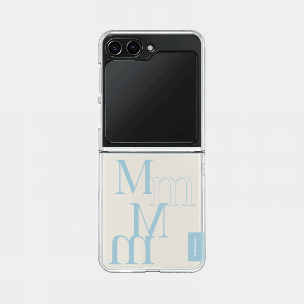 [mm] two tone design [zflip clear hard phone case]