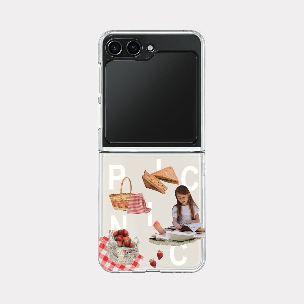 picnic play design [zflip clear hard phone case]