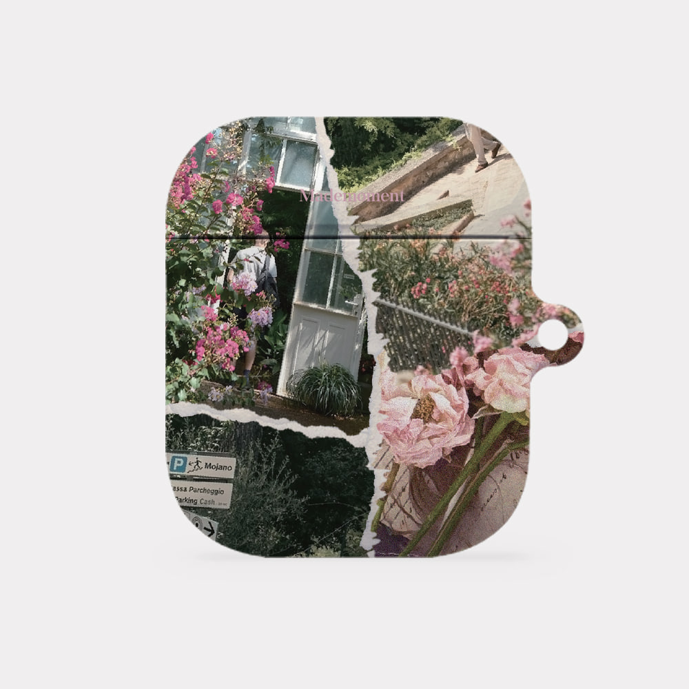 floral garden collage design [hard airpods case series]