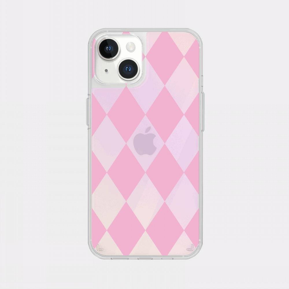 coloring pink design [glossy mirror phone case]