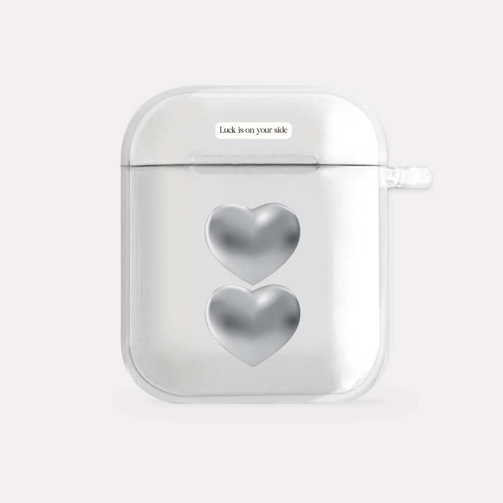 lucky heart design [clear airpods case series]