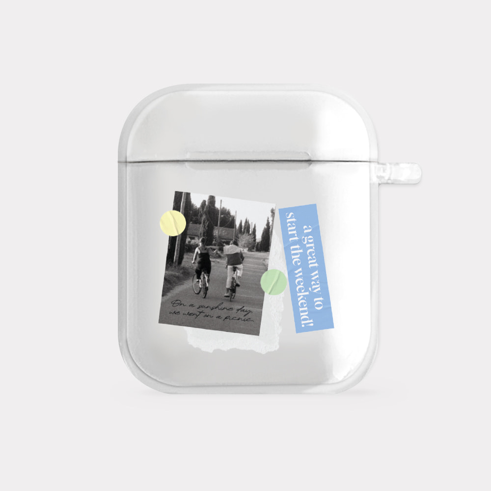 spring moments sticker design [clear airpods case series]